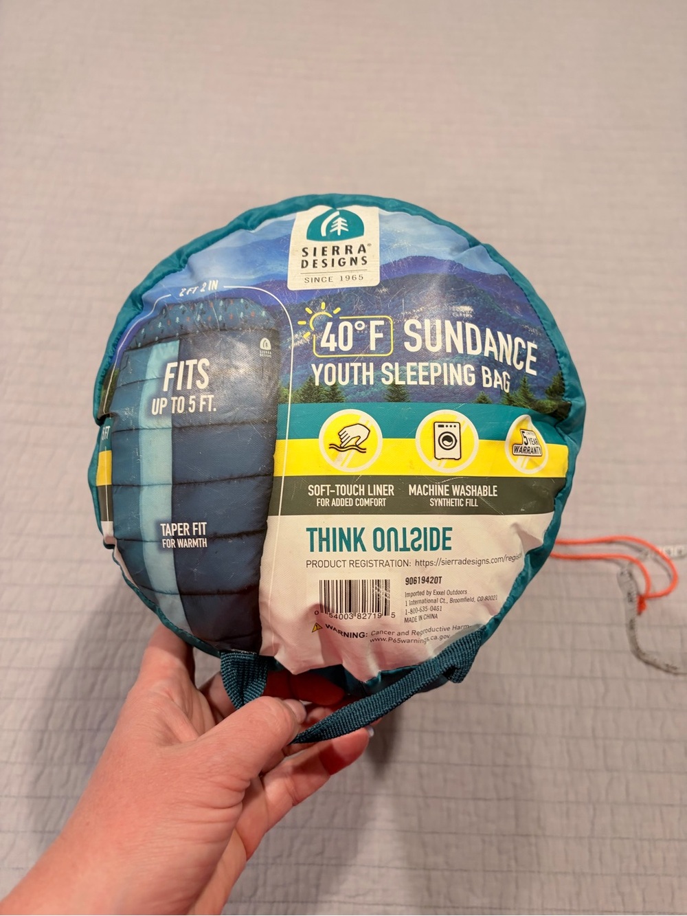 Sierra Designs Sundance 40°F Youth Sleeping Bag - Teal/Blue